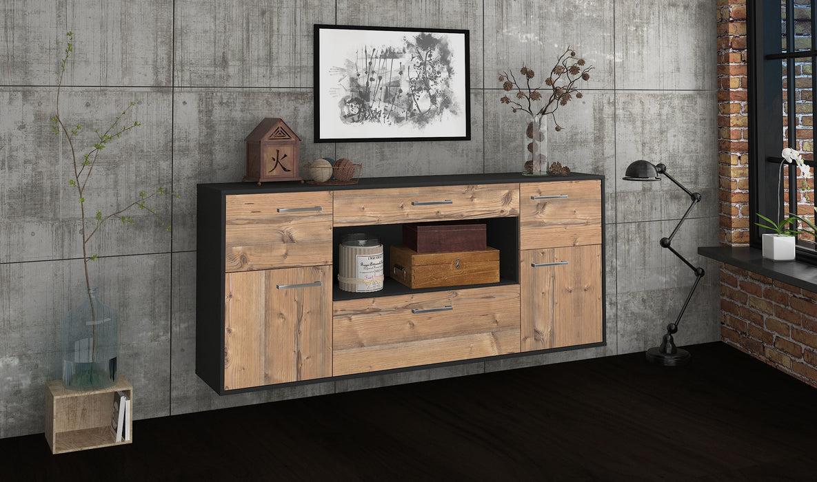 Sideboard Visalia, Pinie Seite (180x79x35cm) - Stil.Zeit Möbel GmbH