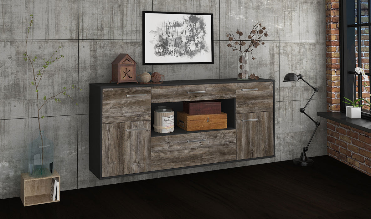 Sideboard Visalia, Treibholz Seite (180x79x35cm) - Stil.Zeit Möbel GmbH