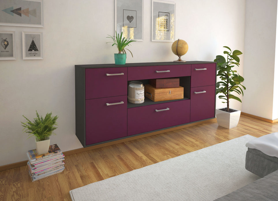 Sideboard Visalia, Lila Seite (180x79x35cm) - Stil.Zeit Möbel GmbH