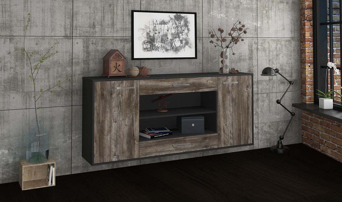 Sideboard Olathe, Treibholz Seite (180x79x35cm) - Stil.Zeit Möbel GmbH