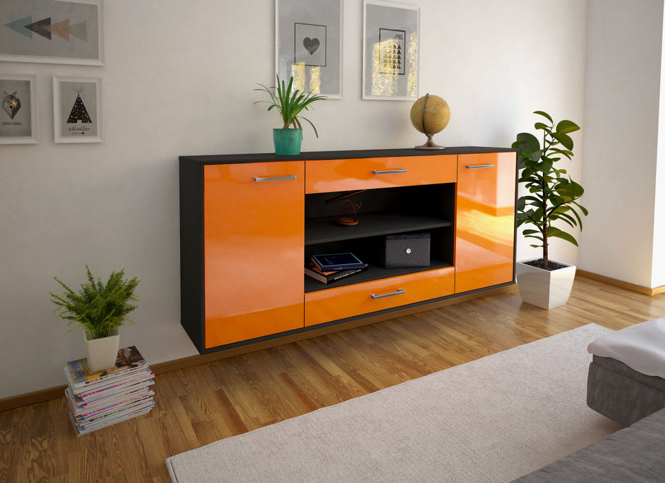 Sideboard Olathe, Orange Seite (180x79x35cm) - Stil.Zeit Möbel GmbH