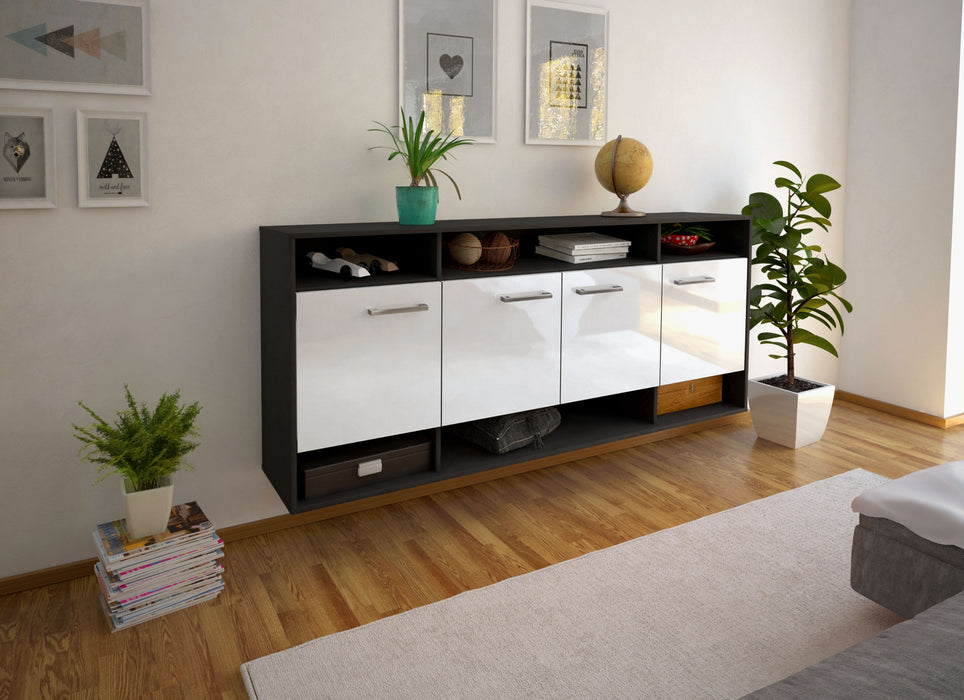 Sideboard Provo, Weiß Seite (180x79x35cm) - Stil.Zeit Möbel GmbH