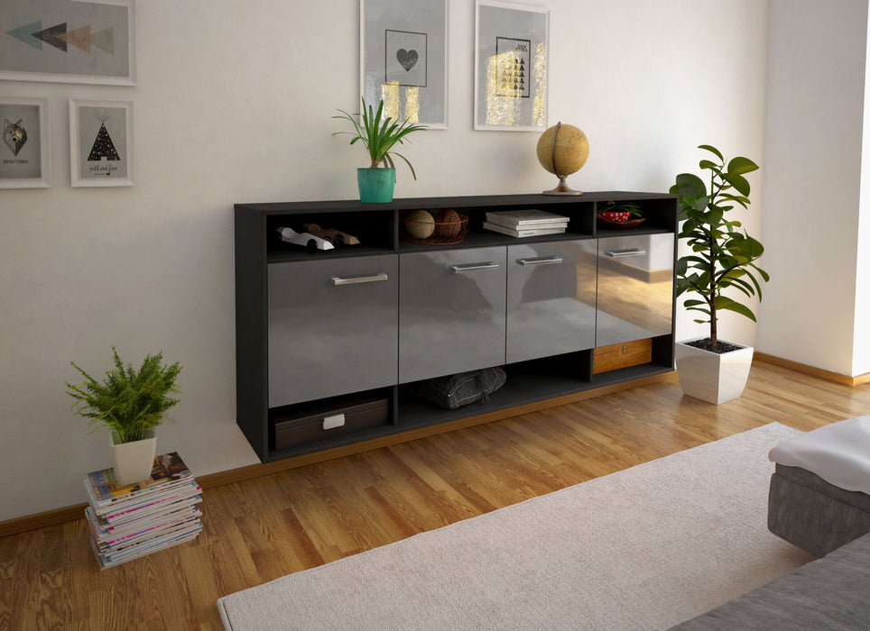 Sideboard Provo, Grau Seite (180x79x35cm) - Stil.Zeit Möbel GmbH