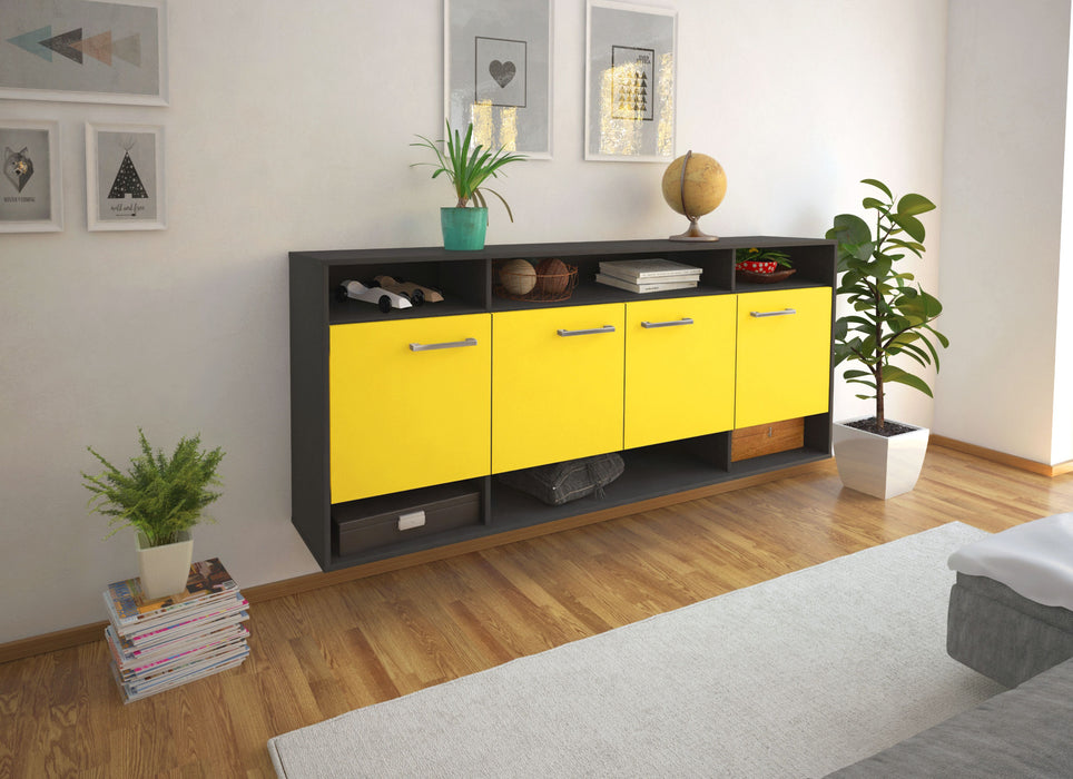 Sideboard Provo, Gelb Seite (180x79x35cm) - Stil.Zeit Möbel GmbH