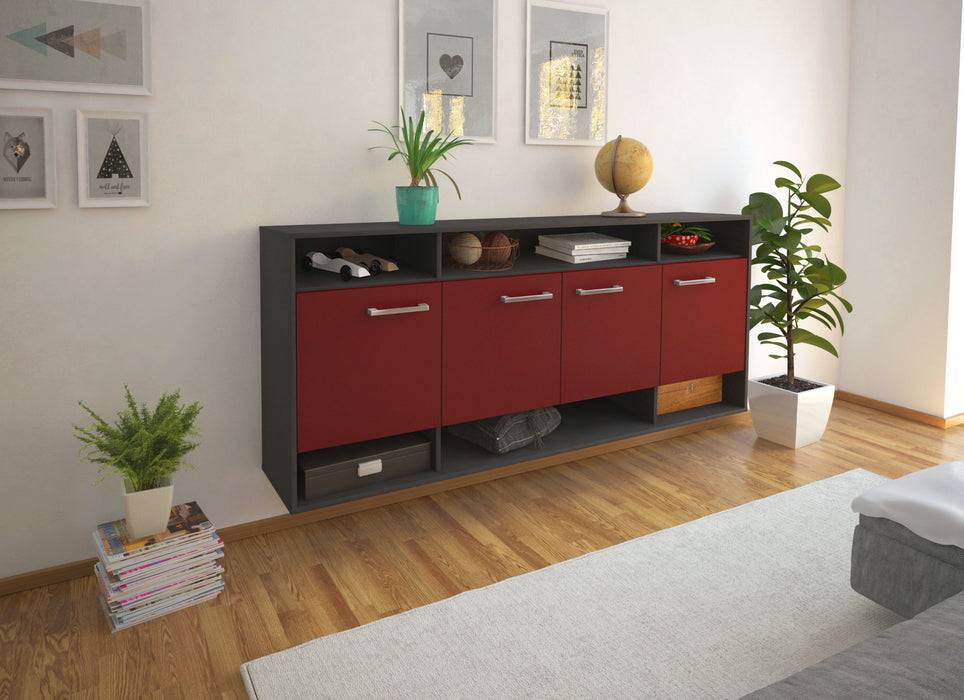 Sideboard Provo, Bordeaux Seite (180x79x35cm) - Stil.Zeit Möbel GmbH