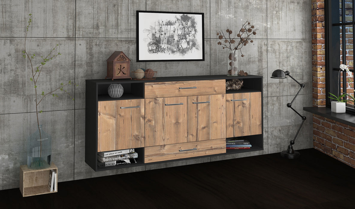 Sideboard Evansville, Pinie Seite (180x79x35cm) - Stil.Zeit Möbel GmbH