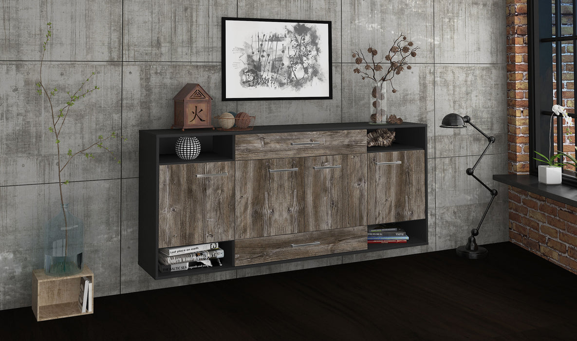 Sideboard Evansville, Treibholz Seite (180x79x35cm) - Stil.Zeit Möbel GmbH