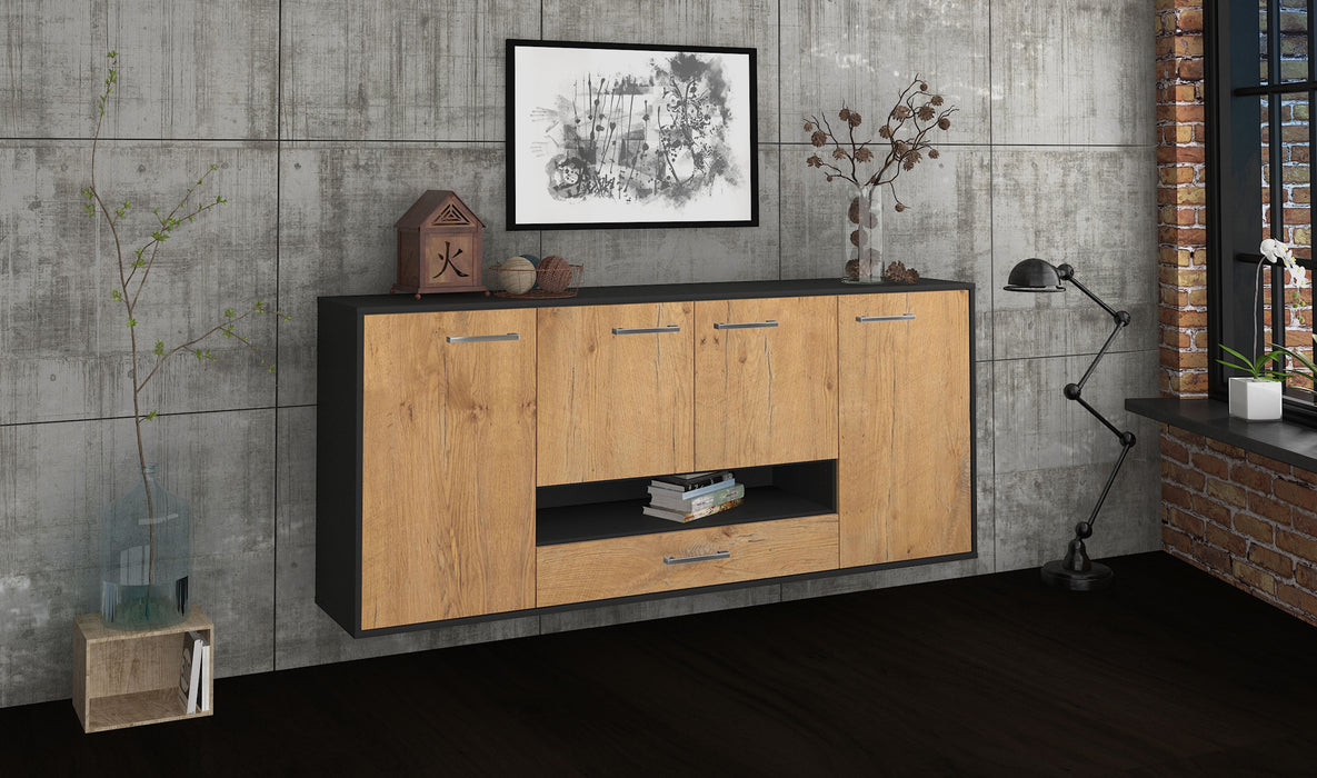 Sideboard Abilene, Eiche Seite (180x79x35cm) - Stil.Zeit Möbel GmbH