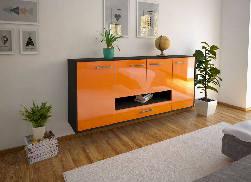 Sideboard Abilene, Orange Seite (180x79x35cm) - Stil.Zeit Möbel GmbH