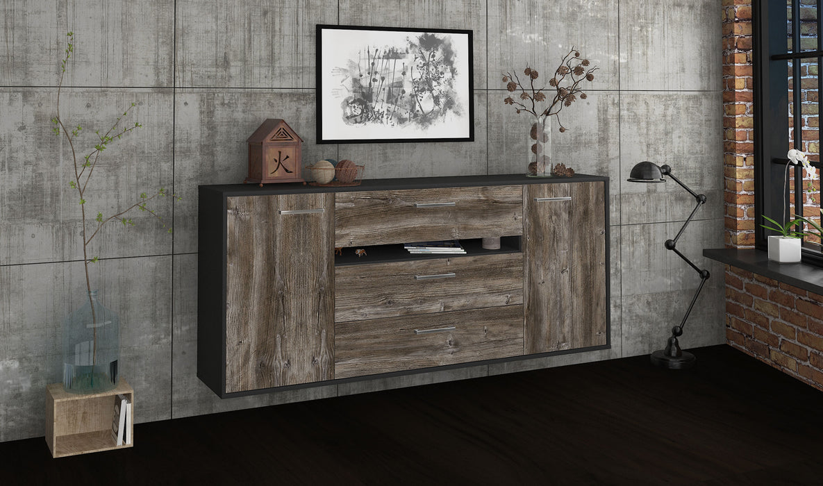 Sideboard McKinney, Treibholz Seite (180x79x35cm) - Stil.Zeit Möbel GmbH