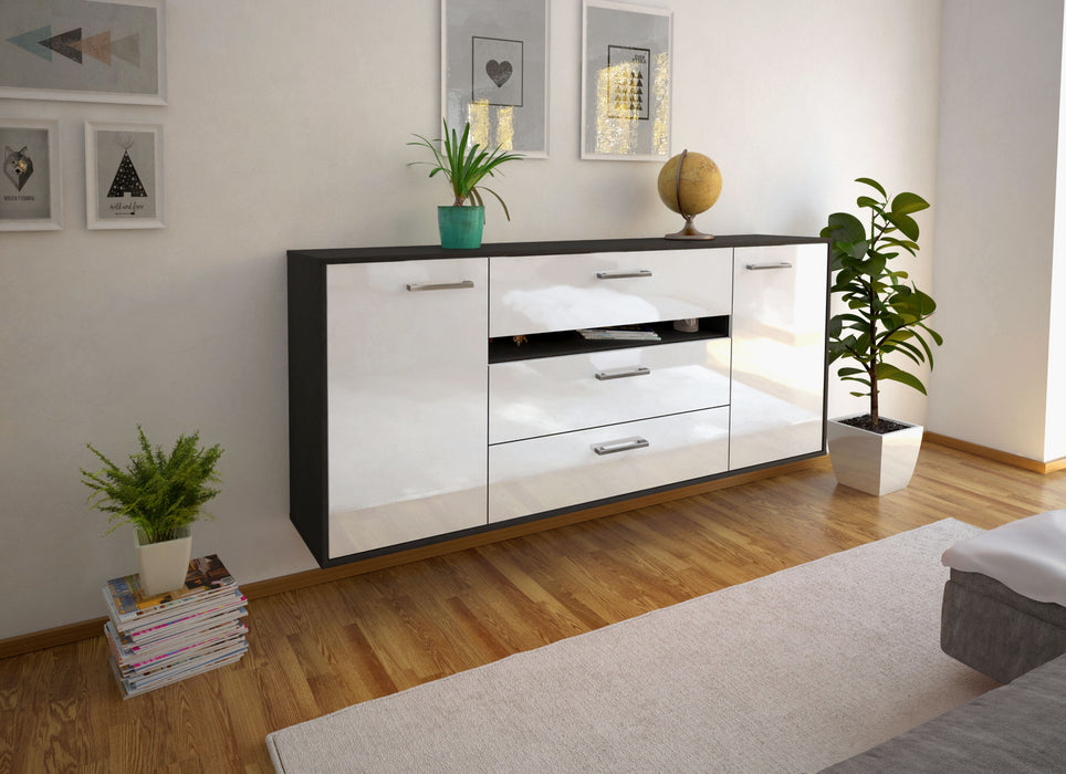 Sideboard McKinney, Weiß Seite (180x79x35cm) - Stil.Zeit Möbel GmbH