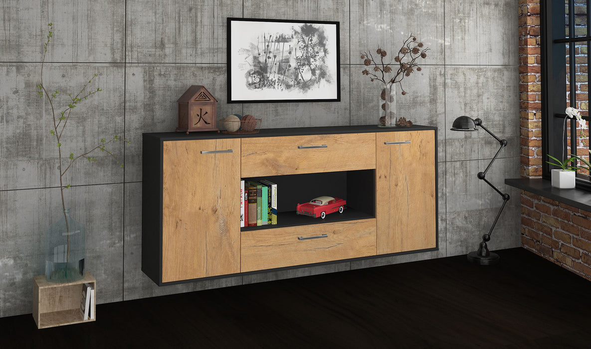 Sideboard Denton, Eiche Seite (180x79x35cm) - Stil.Zeit Möbel GmbH