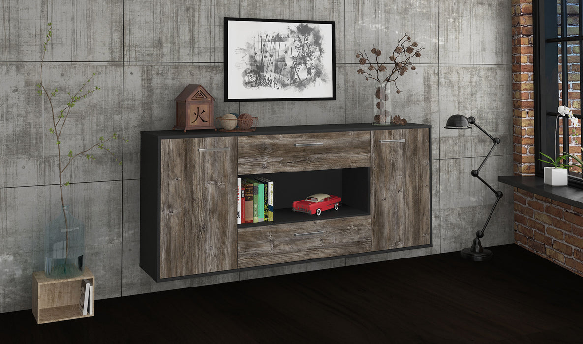 Sideboard Denton, Treibholz Seite (180x79x35cm) - Stil.Zeit Möbel GmbH