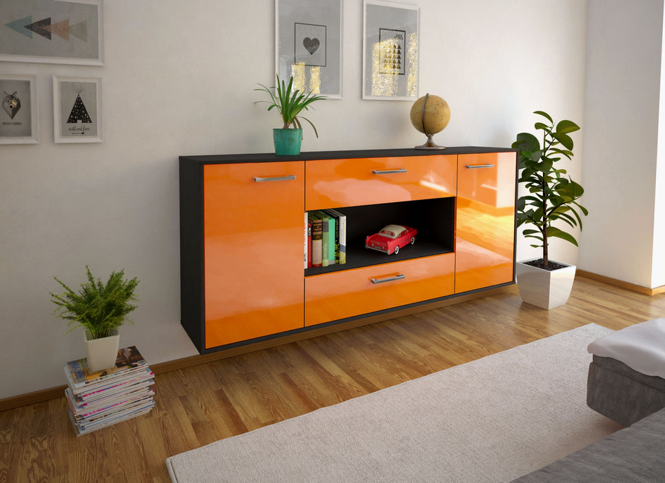 Sideboard Denton, Orange Seite (180x79x35cm) - Stil.Zeit Möbel GmbH