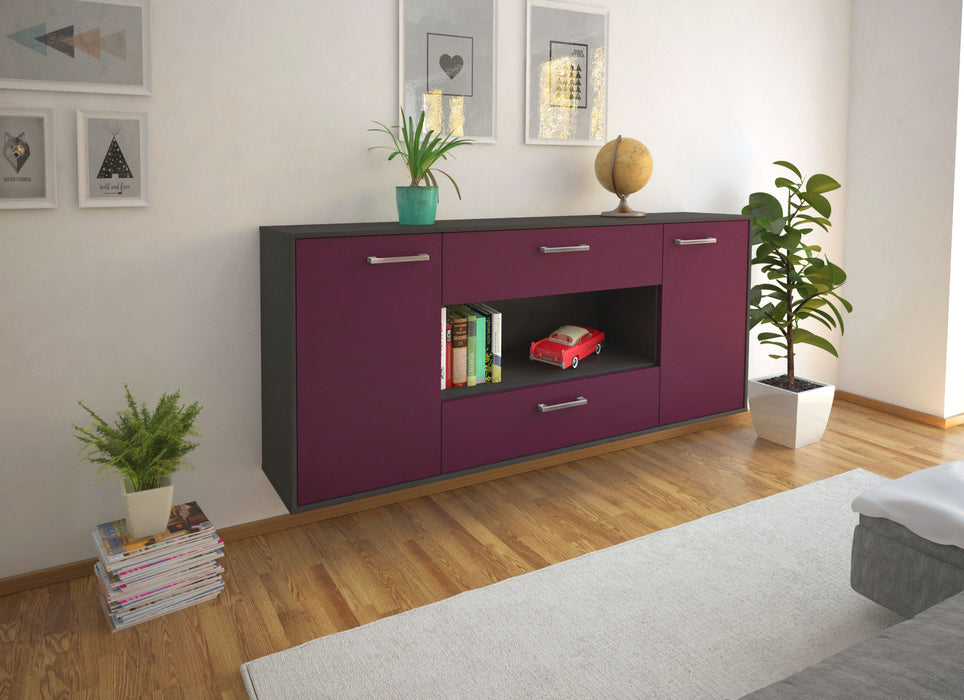 Sideboard Denton, Lila Seite (180x79x35cm) - Stil.Zeit Möbel GmbH