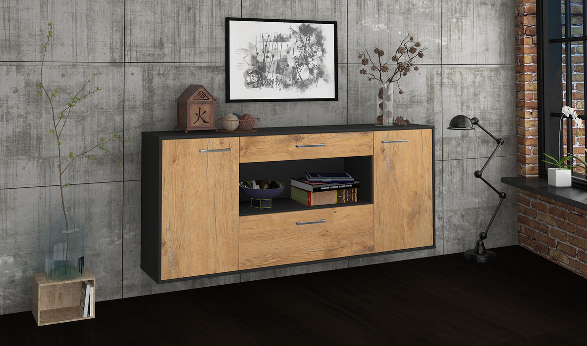 Sideboard Ann Arbor, Eiche Seite (180x79x35cm) - Stil.Zeit Möbel GmbH