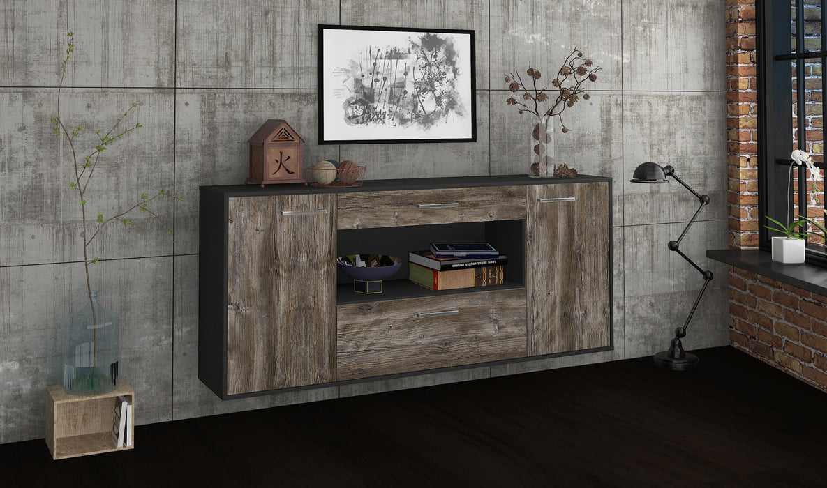 Sideboard Ann Arbor, Treibholz Seite (180x79x35cm) - Stil.Zeit Möbel GmbH