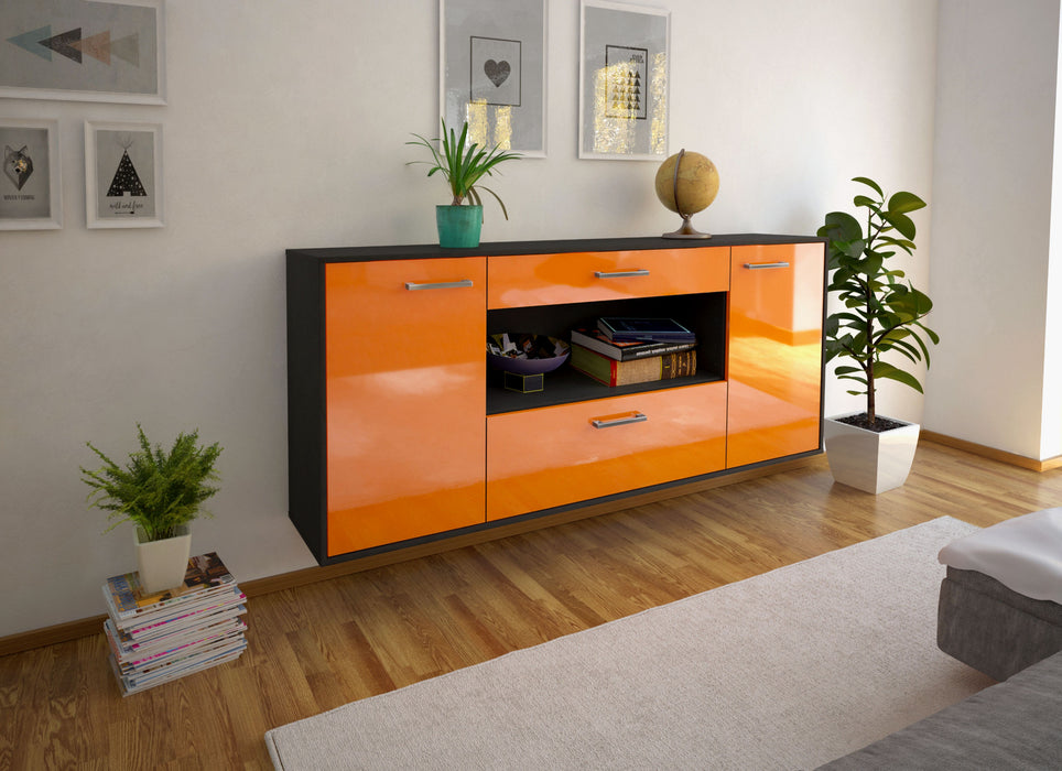 Sideboard Ann Arbor, Orange Seite (180x79x35cm) - Stil.Zeit Möbel GmbH