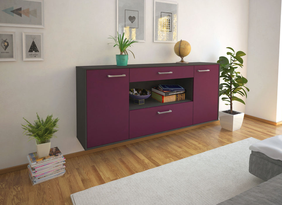 Sideboard Ann Arbor, Lila Seite (180x79x35cm) - Stil.Zeit Möbel GmbH