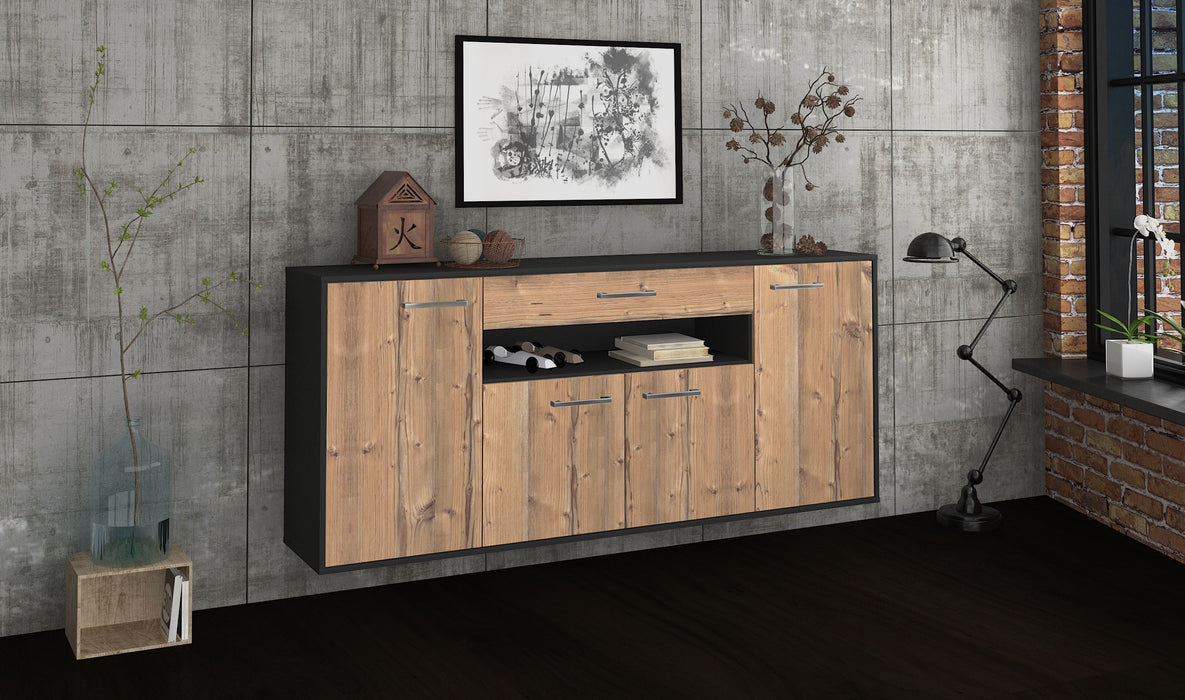 Sideboard Lansing, Pinie Seite (180x79x35cm) - Stil.Zeit Möbel GmbH