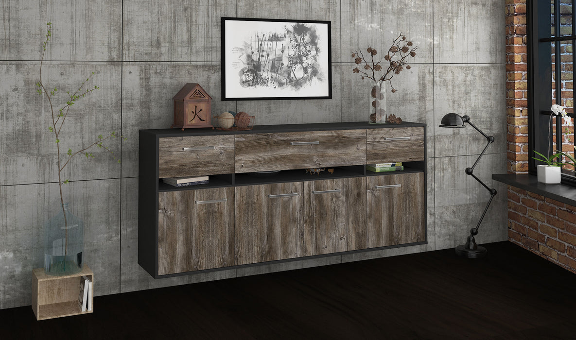 Sideboard Gainesville, Treibholz Seite (180x79x35cm) - Stil.Zeit Möbel GmbH