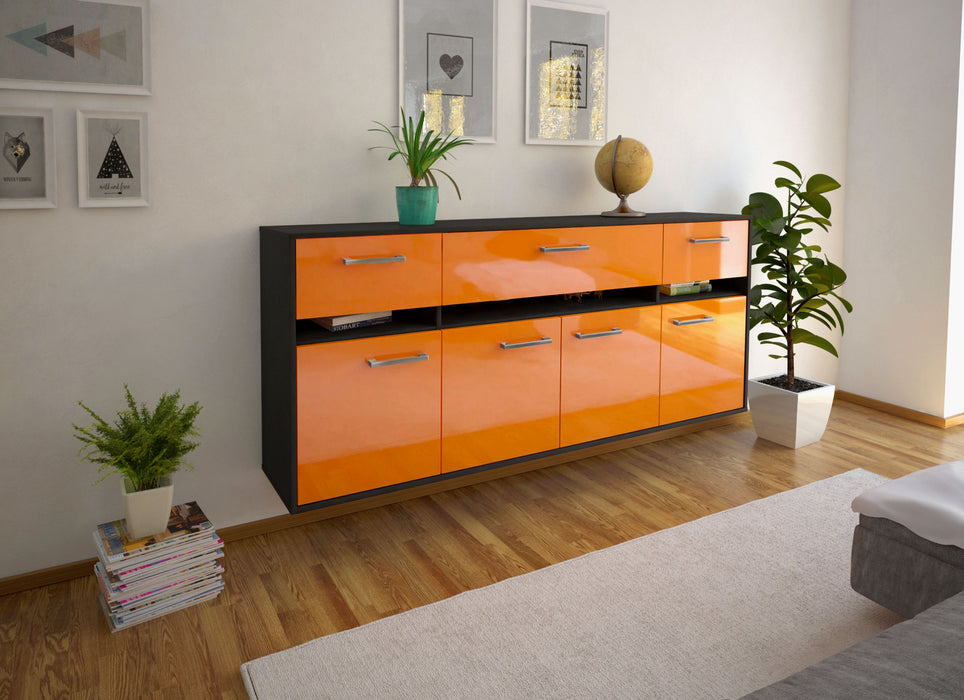 Sideboard Gainesville, Orange Seite (180x79x35cm) - Stil.Zeit Möbel GmbH