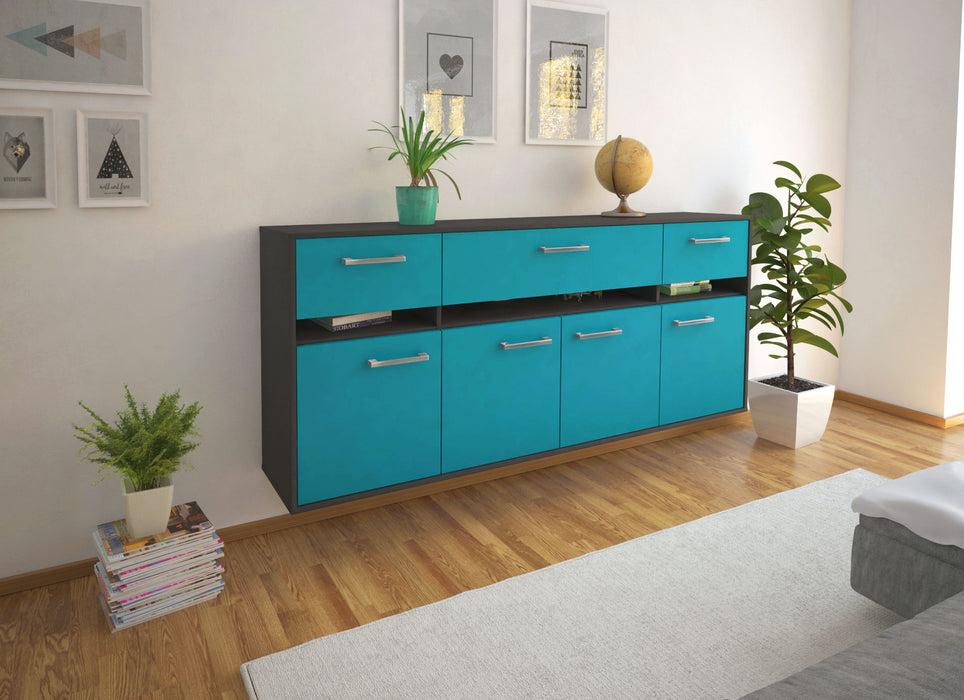 Sideboard Gainesville, Tuerkis Seite (180x79x35cm) - Stil.Zeit Möbel GmbH