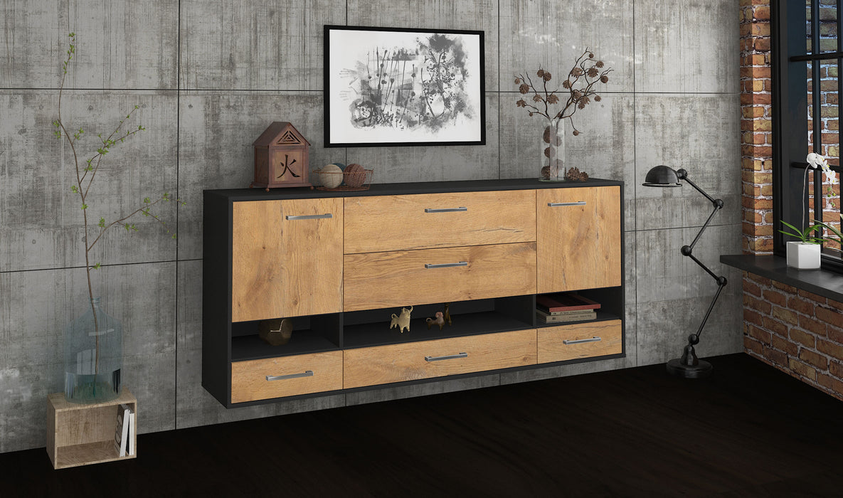 Sideboard Lafayette, Eiche Seite (180x79x35cm) - Stil.Zeit Möbel GmbH