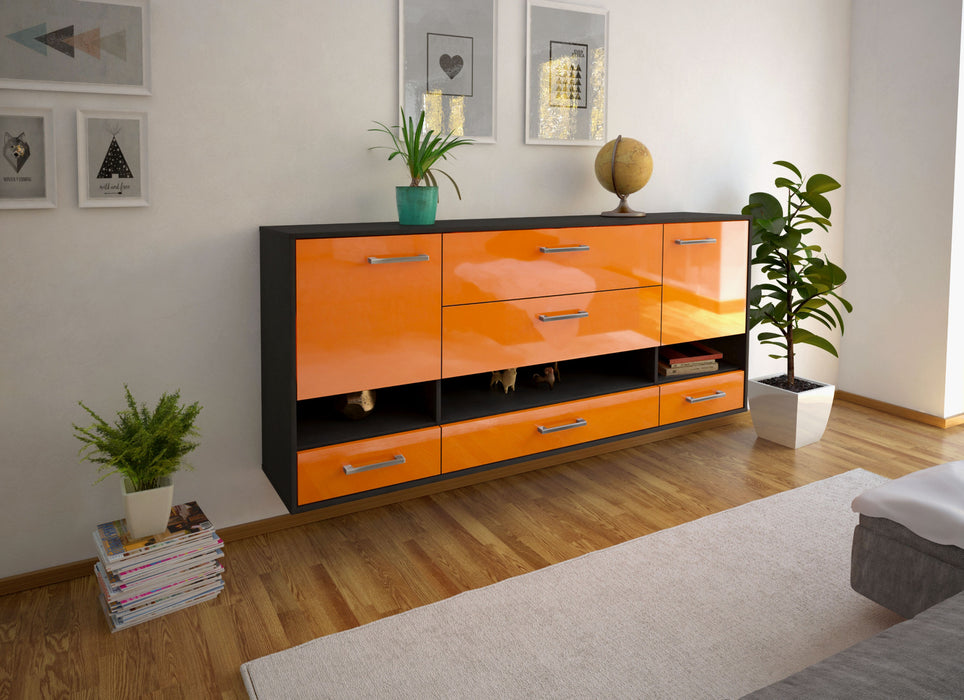 Sideboard Lafayette, Orange Seite (180x79x35cm) - Stil.Zeit Möbel GmbH