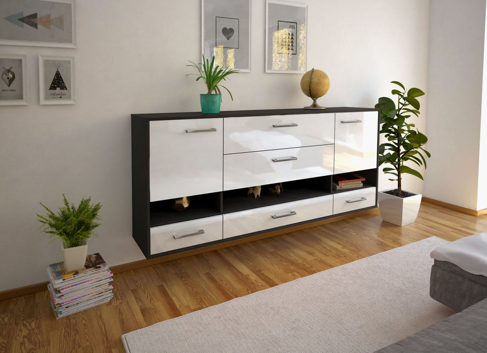 Sideboard Lafayette, Weiß Seite (180x79x35cm) - Stil.Zeit Möbel GmbH