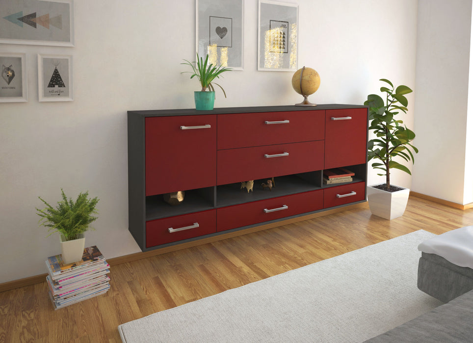 Sideboard Lafayette, Bordeaux Seite (180x79x35cm) - Stil.Zeit Möbel GmbH