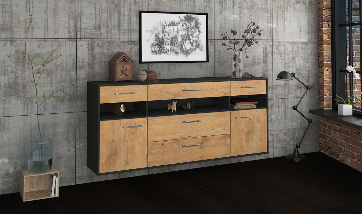 Sideboard Inglewood, Eiche Seite (180x79x35cm) - Stil.Zeit Möbel GmbH