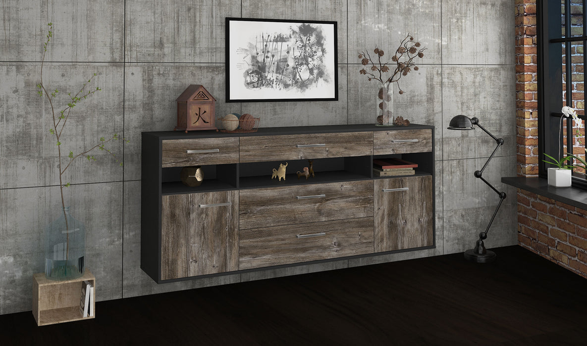 Sideboard Inglewood, Treibholz Seite (180x79x35cm) - Stil.Zeit Möbel GmbH