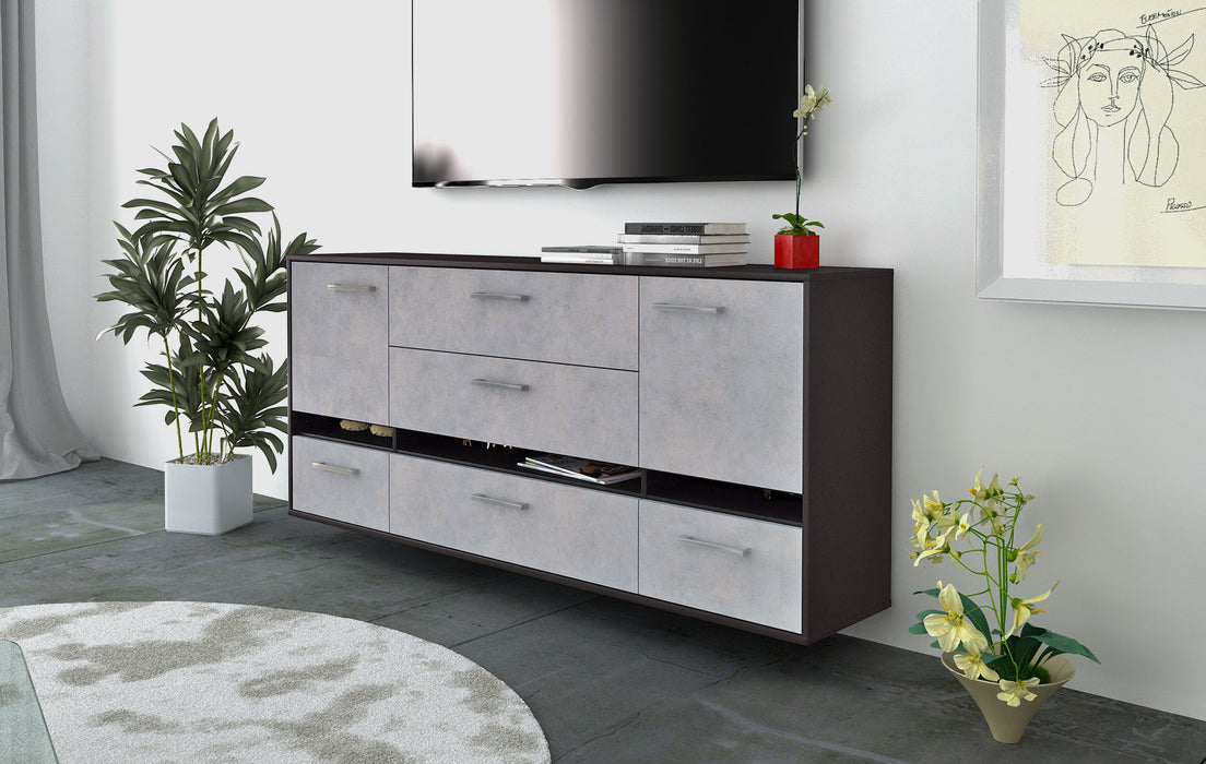 Sideboard Athens, Beton Seite (180x79x35cm) - Stil.Zeit Möbel GmbH