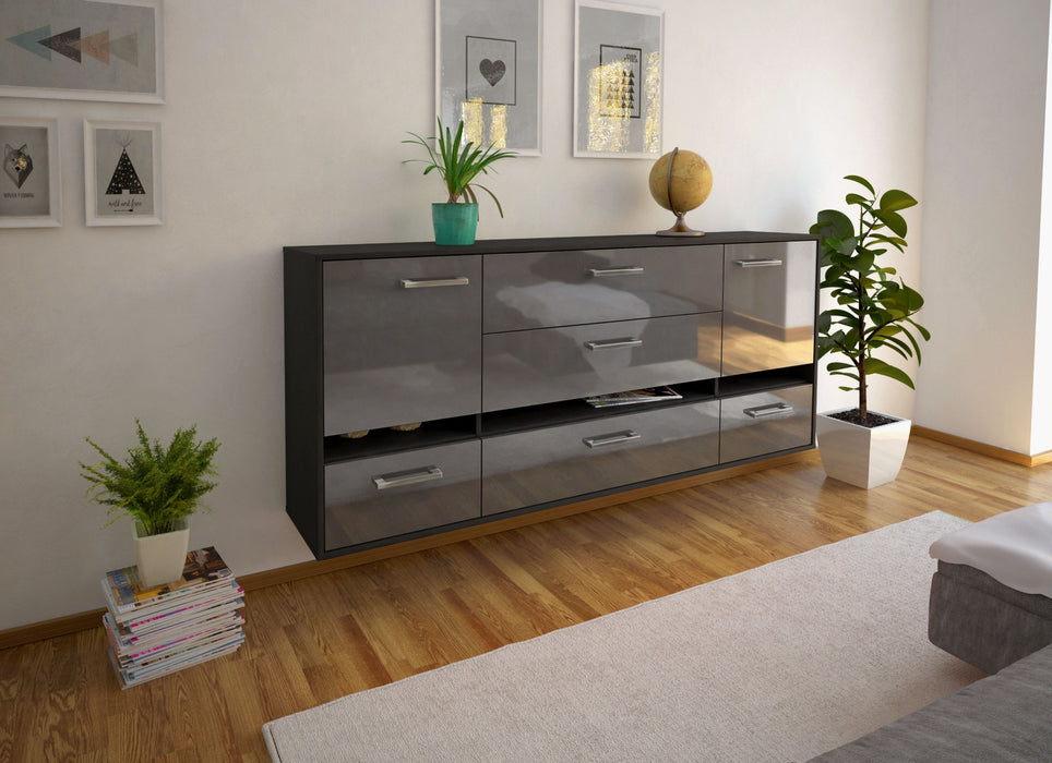 Sideboard Athens, Grau Seite (180x79x35cm) - Stil.Zeit Möbel GmbH