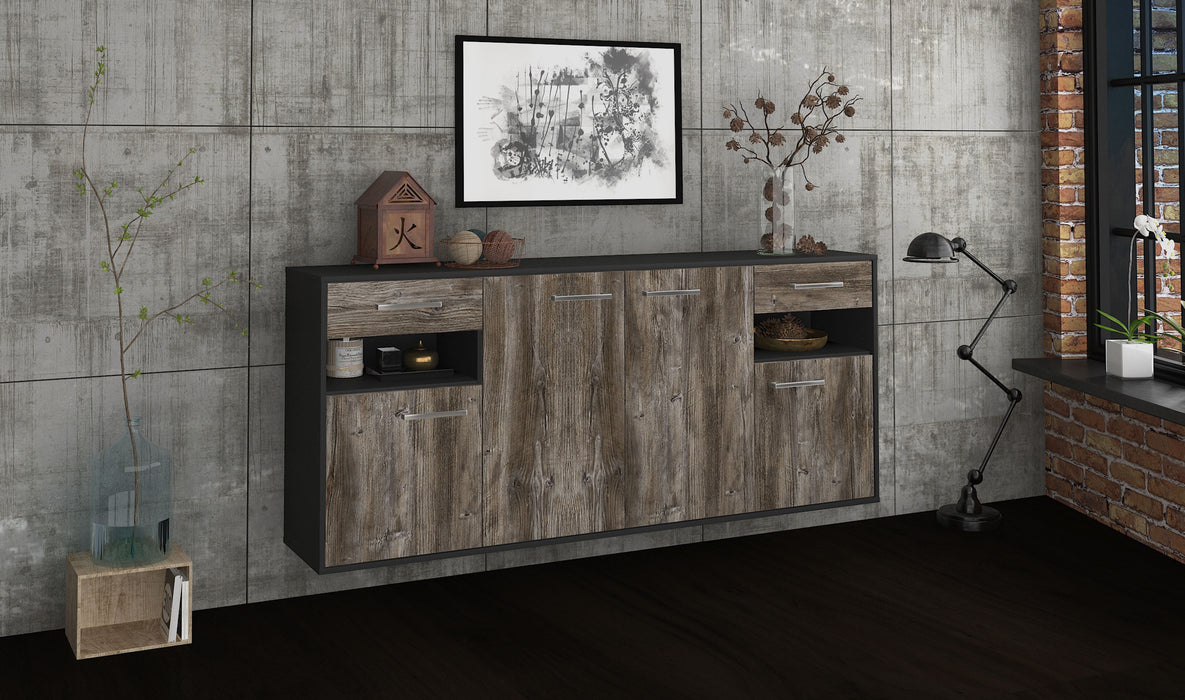 Sideboard Killeen, Treibholz Seite (180x79x35cm) - Stil.Zeit Möbel GmbH