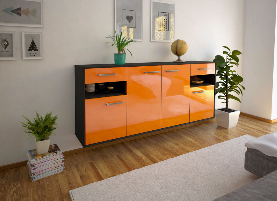 Sideboard Killeen, Orange Seite (180x79x35cm) - Stil.Zeit Möbel GmbH