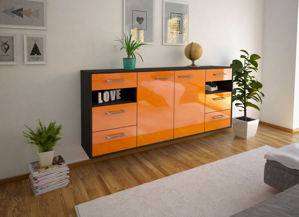 Sideboard Thornton, Orange Seite (180x79x35cm) - Stil.Zeit Möbel GmbH