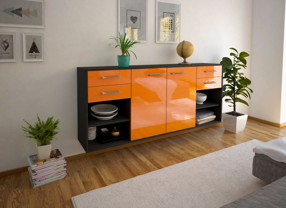 Sideboard Independence, Orange Seite (180x79x35cm) - Stil.Zeit Möbel GmbH