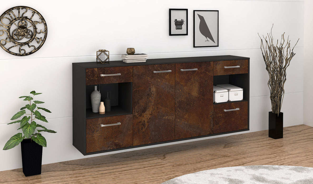 Sideboard Charleston, Rost Seite (180x79x35cm) - Stil.Zeit Möbel GmbH