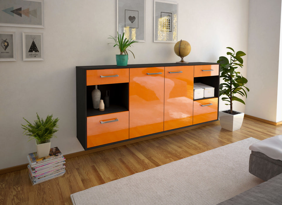 Sideboard Charleston, Orange Seite (180x79x35cm) - Stil.Zeit Möbel GmbH