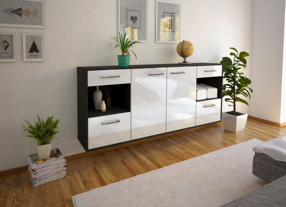 Sideboard Charleston, Weiß Seite (180x79x35cm) - Stil.Zeit Möbel GmbH