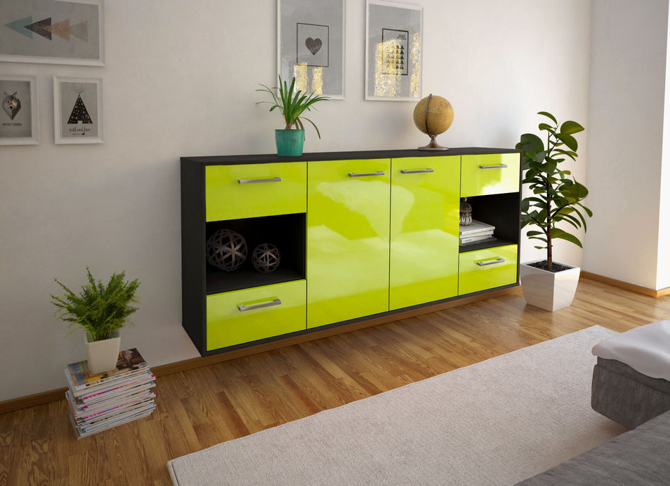 Sideboard Santa Clara, Gruen Seite (180x79x35cm) - Stil.Zeit Möbel GmbH