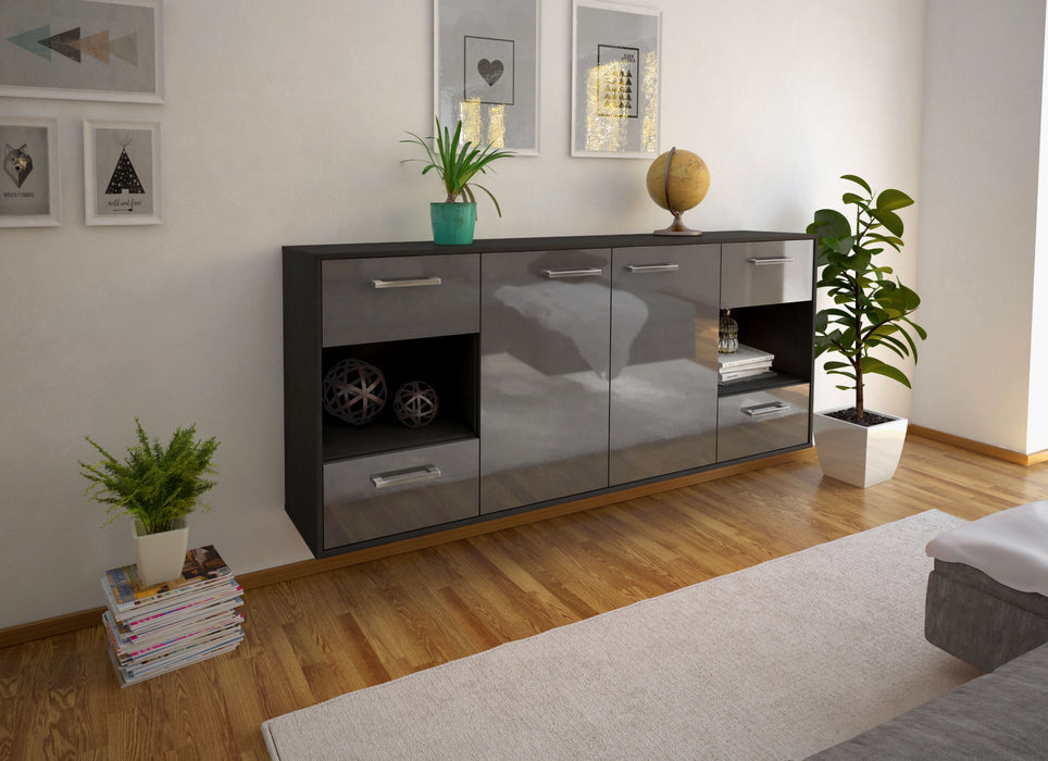 Sideboard Santa Clara, Grau Seite (180x79x35cm) - Stil.Zeit Möbel GmbH