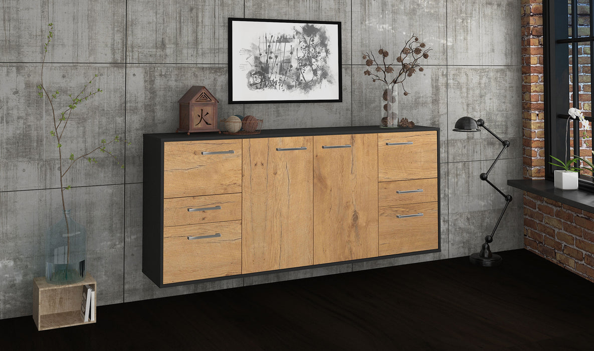 Sideboard Beaumont, Eiche Seite (180x79x35cm) - Stil.Zeit Möbel GmbH