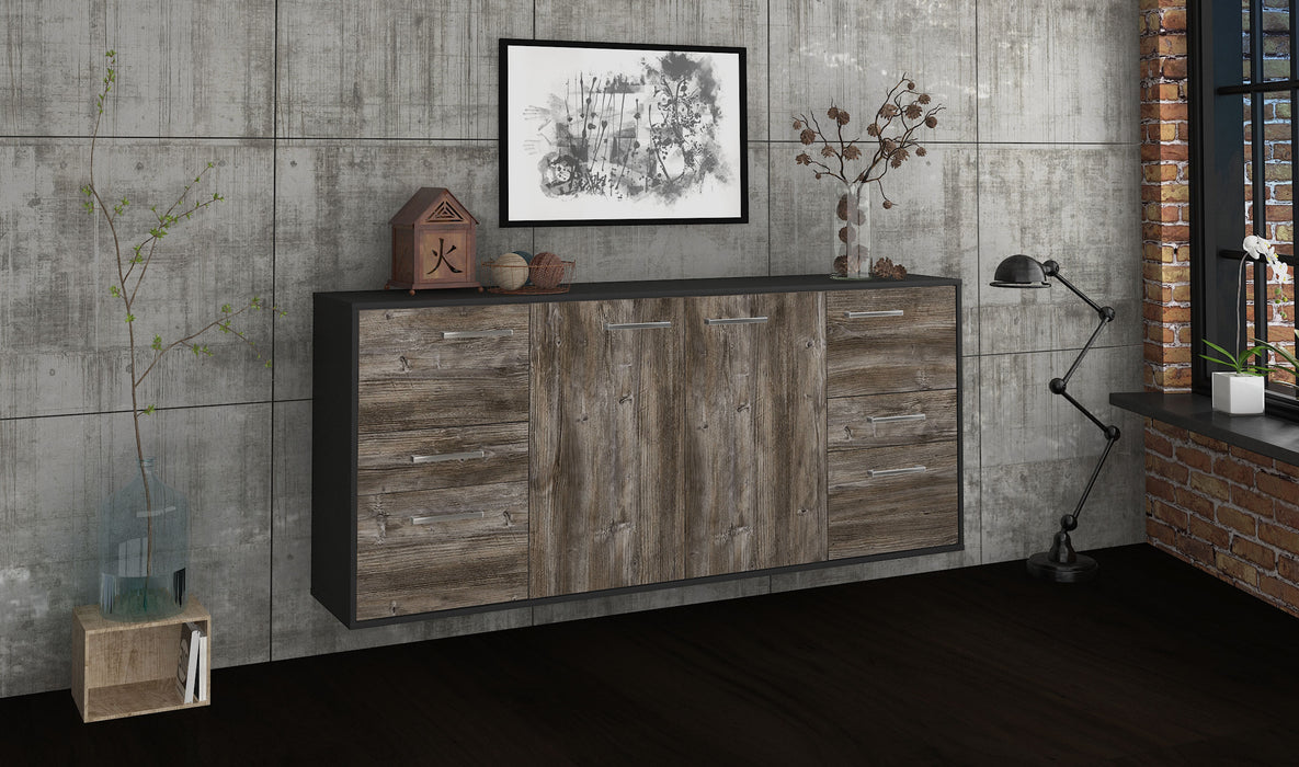 Sideboard Beaumont, Treibholz Seite (180x79x35cm) - Stil.Zeit Möbel GmbH