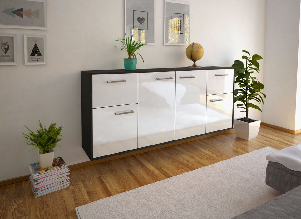 Sideboard Costa Mesa, Weiß Seite (180x79x35cm) - Stil.Zeit Möbel GmbH