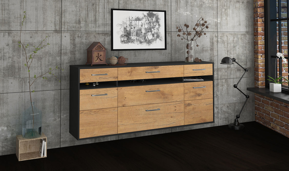 Sideboard Manchester, Eiche Seite (180x79x35cm) - Stil.Zeit Möbel GmbH