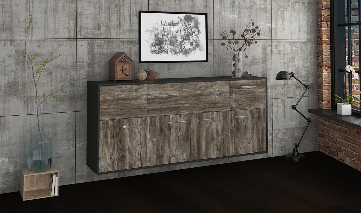 Sideboard Roseville, Treibholz Seite (180x79x35cm) - Stil.Zeit Möbel GmbH