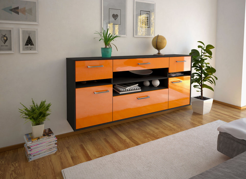 Sideboard Miramar, Orange Seite (180x79x35cm) - Stil.Zeit Möbel GmbH